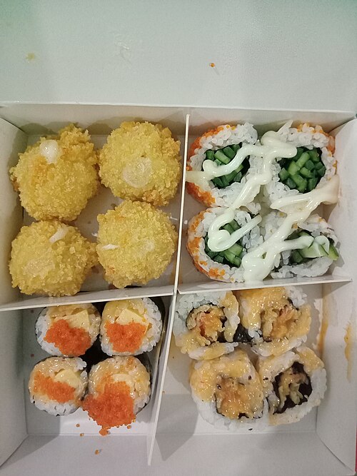 濃厚！紅鮭いくらとホタテの包み寿司（※イメージ）