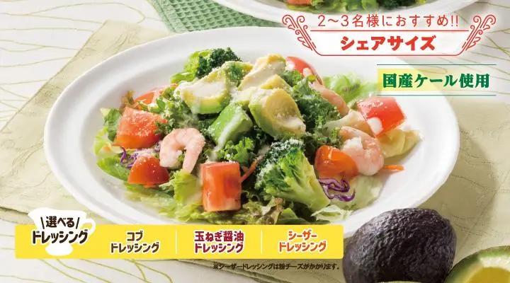 海老アボカドと彩り野菜のサラダ（L）