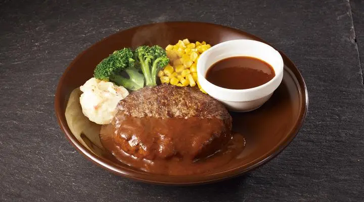 アンガスビーフ100％ステーキハンバーグデミグラスソース