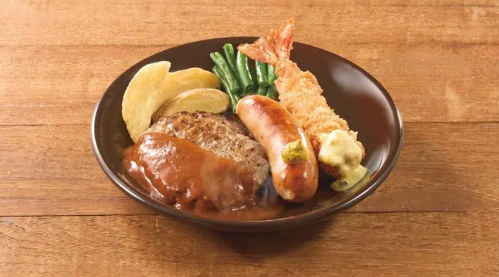 ハンバーグ＆フランクソーセージ＆海老フライ