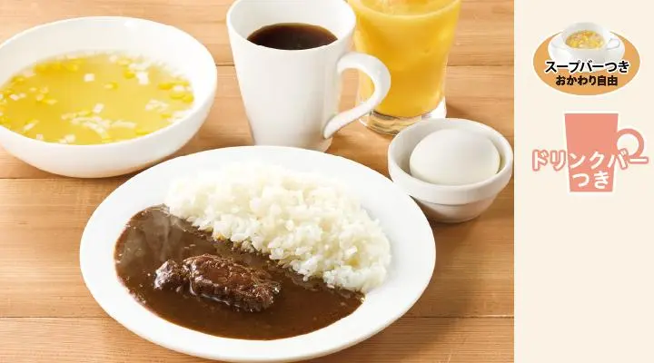 ちいさなビーフライスカレー＆ゆで卵モーニング
