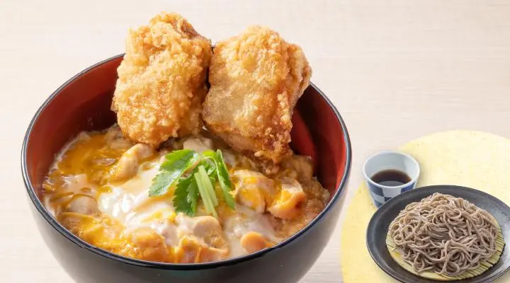 から揚げ親子丼＆もり蕎麦セット