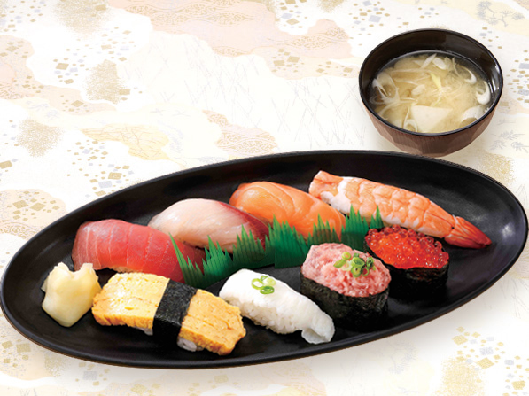 握り８貫ランチ（味噌汁付）