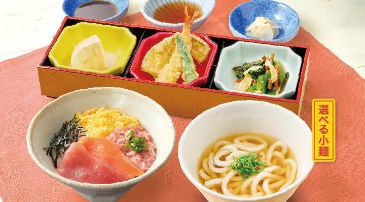 お楽しみ膳（小まぐろサーモン丼）