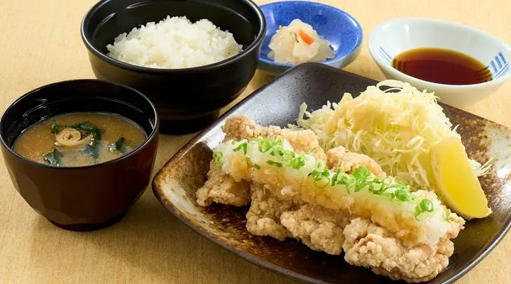 若鶏の竜田揚げおろしポン酢ランチ