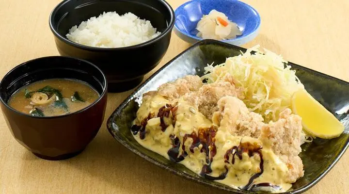 若鶏の竜田揚げ南蛮風ランチ