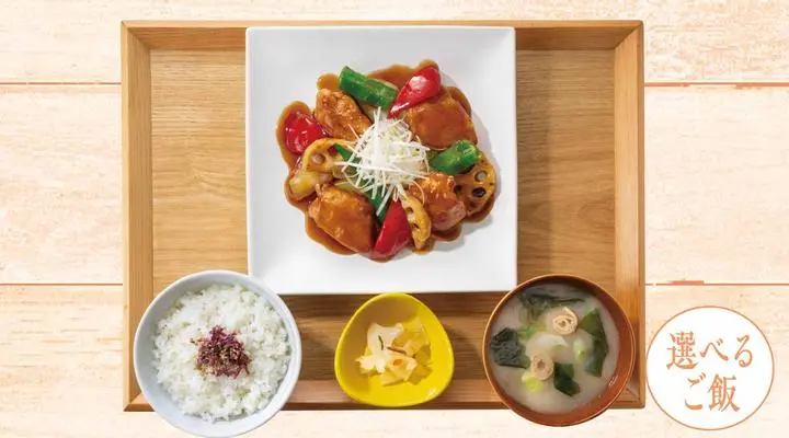 ごろっと野菜と鶏むね肉のバルサミコ香酢和え