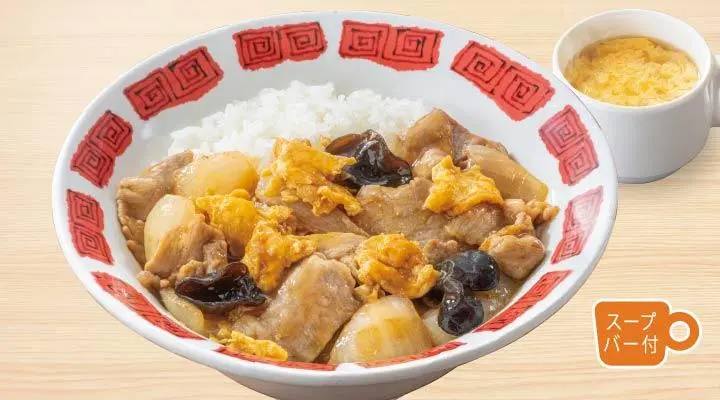 豚肉玉子炒め大盛りご飯のお得丼