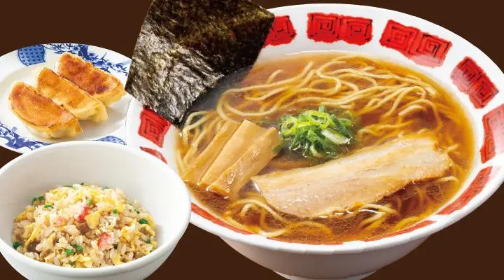 RGC定食（バーミヤンラーメン・焼餃子3個・半チャーハン）